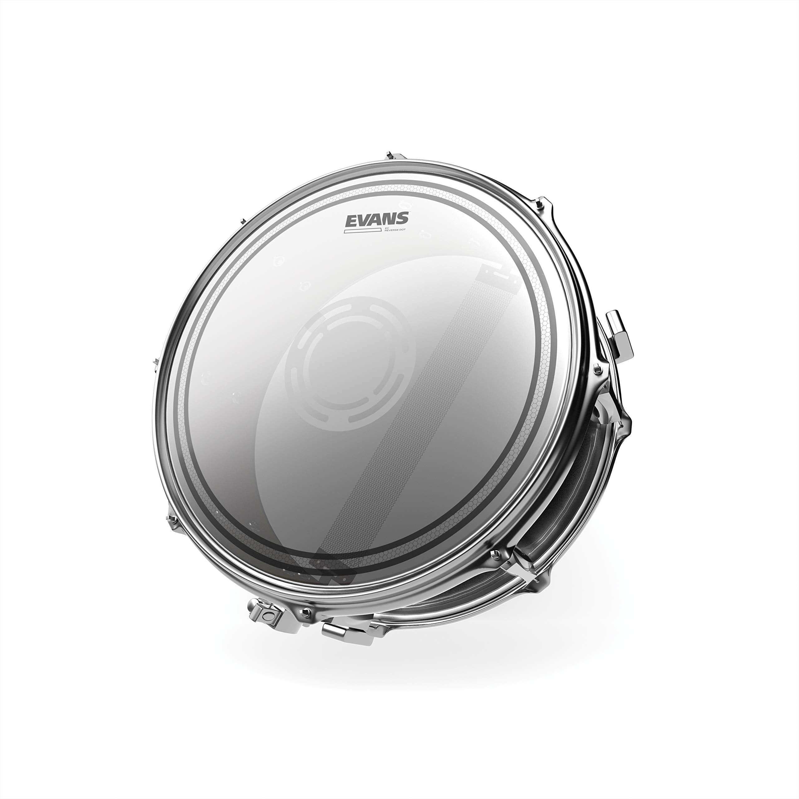 Evans Ec Reverse Dot Coated Snare Drum Heads   13 Inch   Frost Coated For Durability   Made With 7Mil Top Ply & 10Mil Bottom Ply
